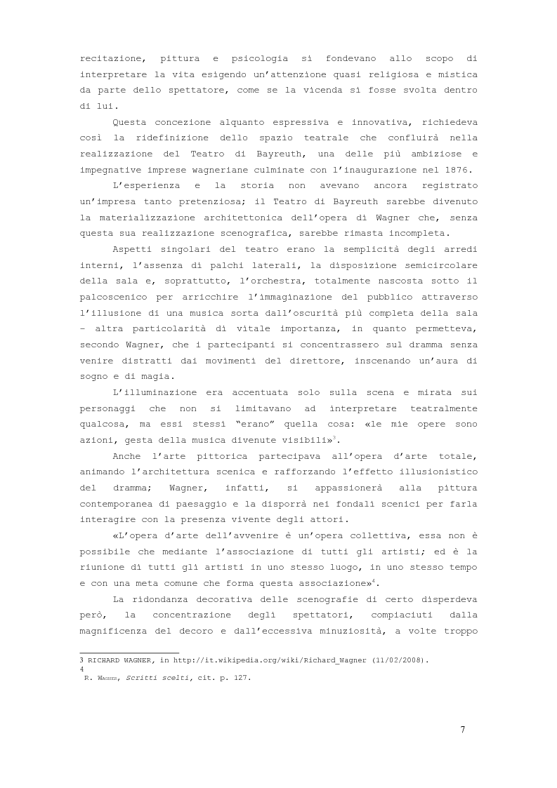 Anteprima della tesi: Il miraggio dell' "opera d'arte totale". Arte ed Architettura dall'Ottocento ad oggi, Pagina 6