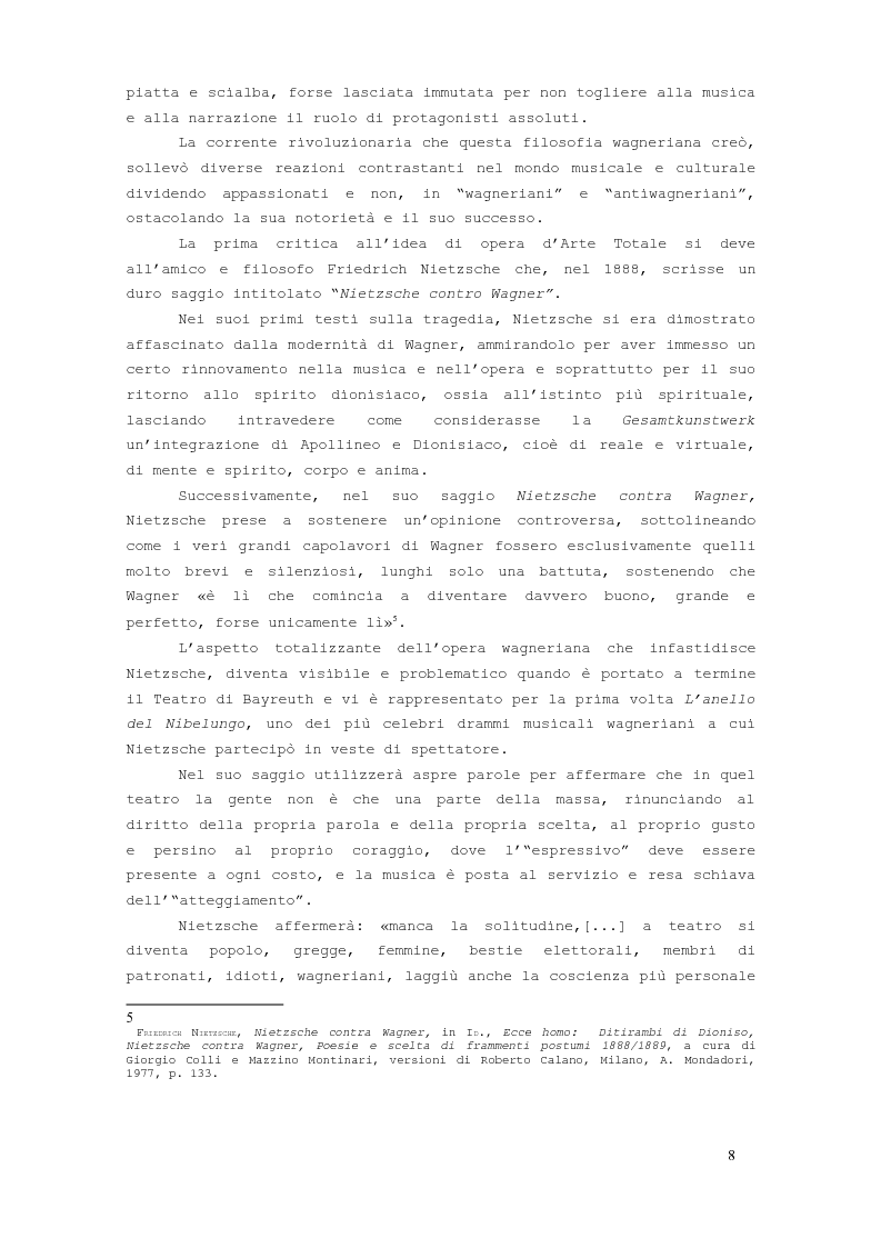 Anteprima della tesi: Il miraggio dell' "opera d'arte totale". Arte ed Architettura dall'Ottocento ad oggi, Pagina 7