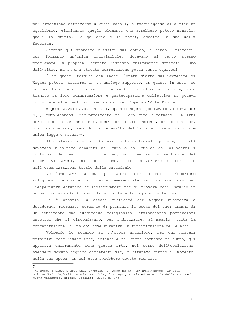 Anteprima della tesi: Il miraggio dell' "opera d'arte totale". Arte ed Architettura dall'Ottocento ad oggi, Pagina 9