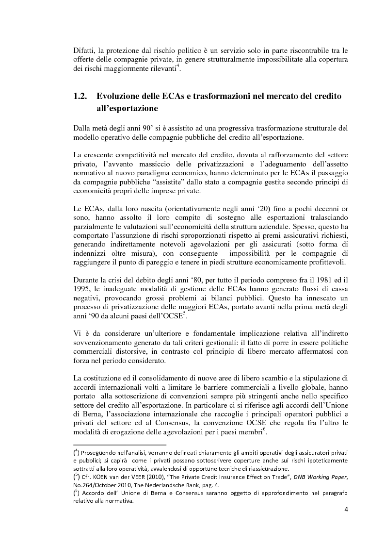 Anteprima della tesi: Il sistema dei crediti all'esportazione nei principali paesi europei, Pagina 4