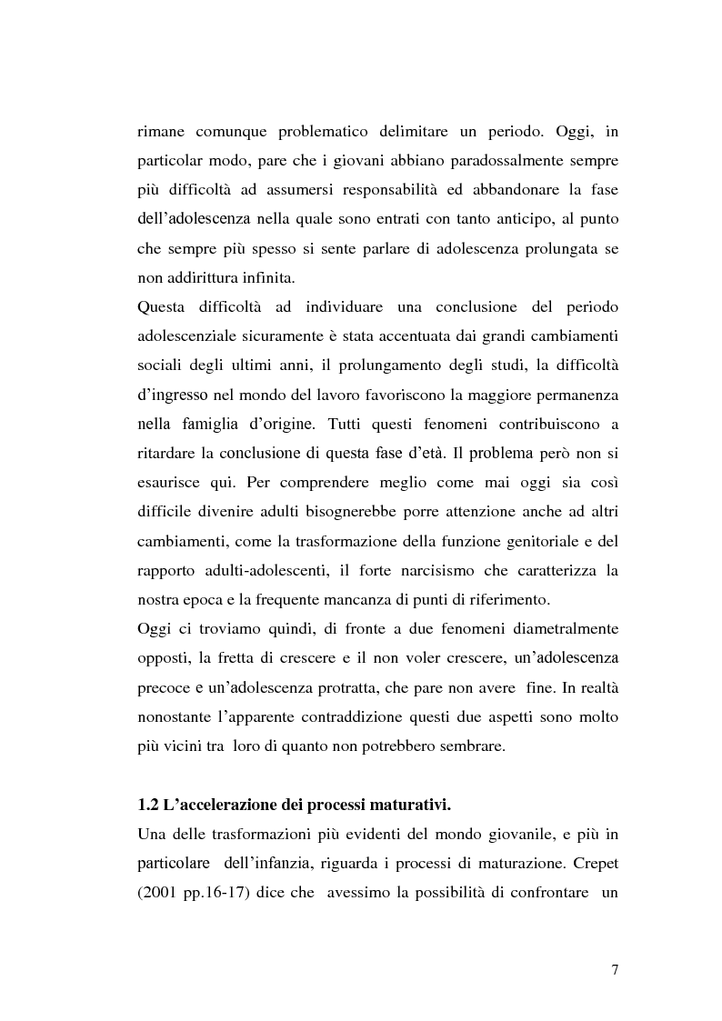 Anteprima della tesi: I nuovi adolescenti. Piccole Ferrari senza navigatore, Pagina 8