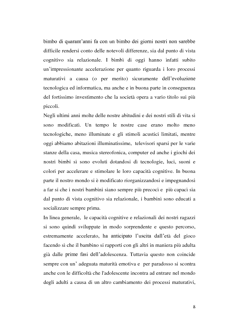 Anteprima della tesi: I nuovi adolescenti. Piccole Ferrari senza navigatore, Pagina 9