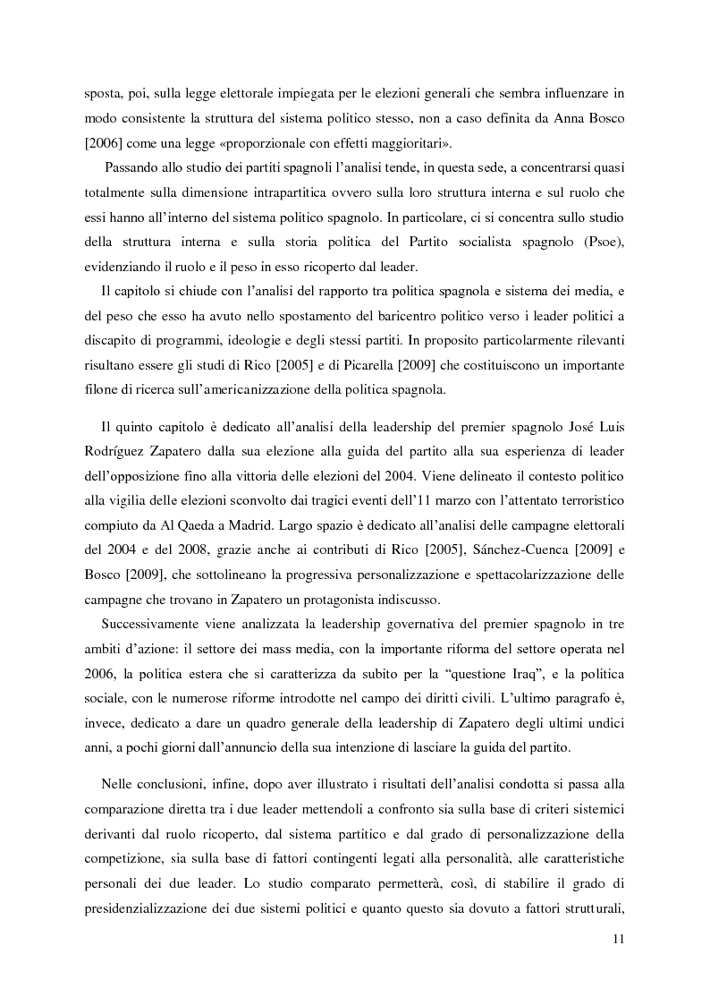 Anteprima della tesi: La presidenzializzazione della politica in Europa: le leadership di Nicolas Sarkozy e José Luis Rodriguez Zapatero, Pagina 6