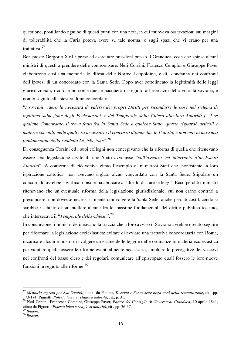 Estratto dalla tesi: Il Concordato del 1851 fra Santa Sede e Granducato di Toscana