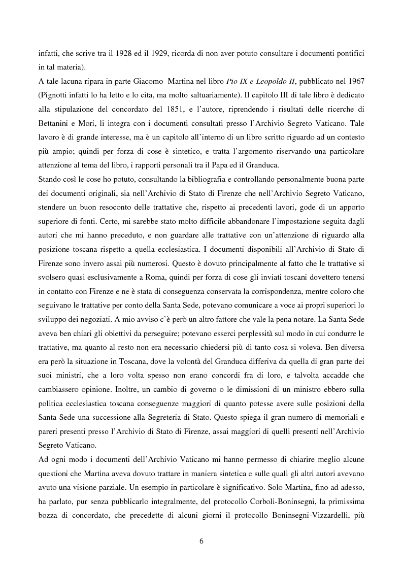 Anteprima della tesi: Il Concordato del 1851 fra Santa Sede e Granducato di Toscana, Pagina 3