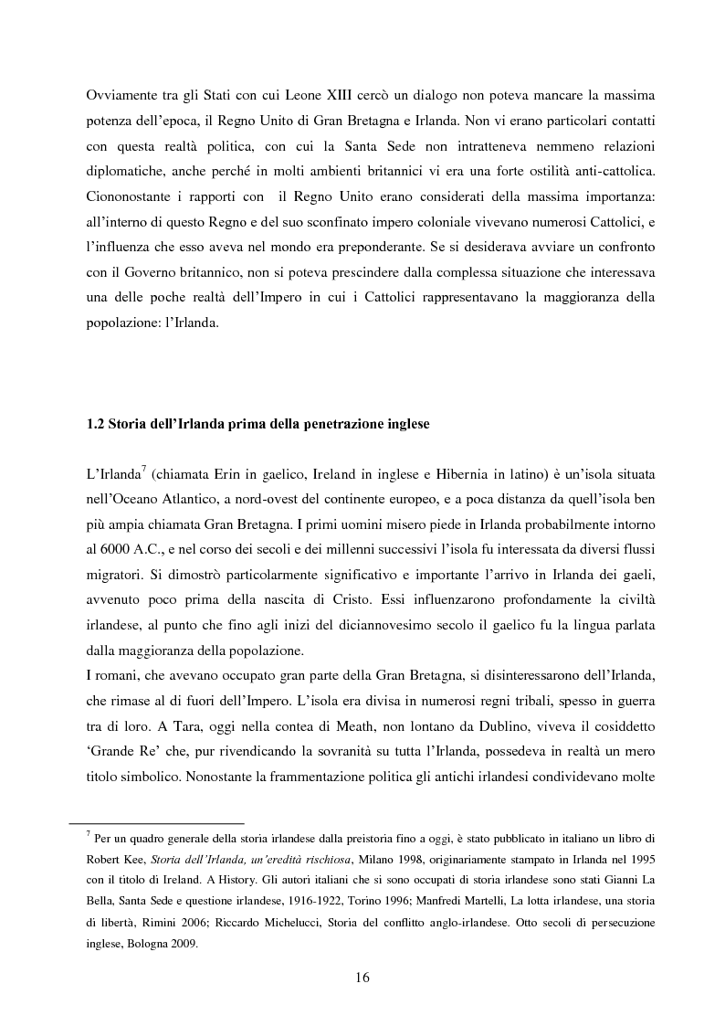 Anteprima della tesi: Cattolicesimo e nazionalismo nell’Irlanda di fine Ottocento: la Chiesa e il movimento di Charles Stewart Parnell, Pagina 11