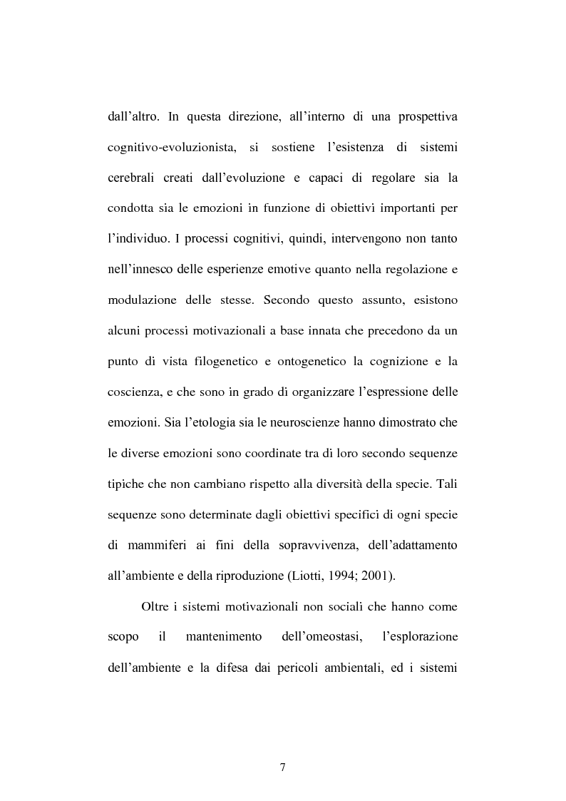Anteprima della tesi: Attaccamento disorganizzato, modello Sé / Altro e hopelessness come predittori di psicopatologia, Pagina 6