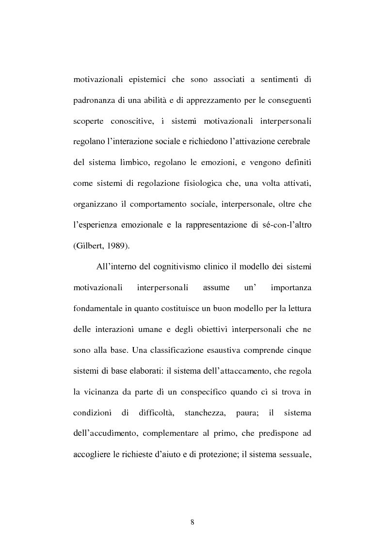 Anteprima della tesi: Attaccamento disorganizzato, modello Sé / Altro e hopelessness come predittori di psicopatologia, Pagina 7