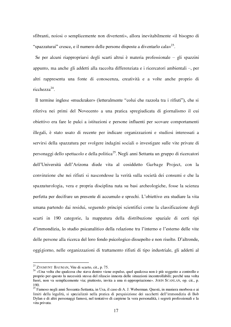 Anteprima della tesi: “Narrare i rifiuti. Le immagini della spazzatura nei romanzi di Barbaro, Teobaldi e Riccarelli”, Pagina 12
