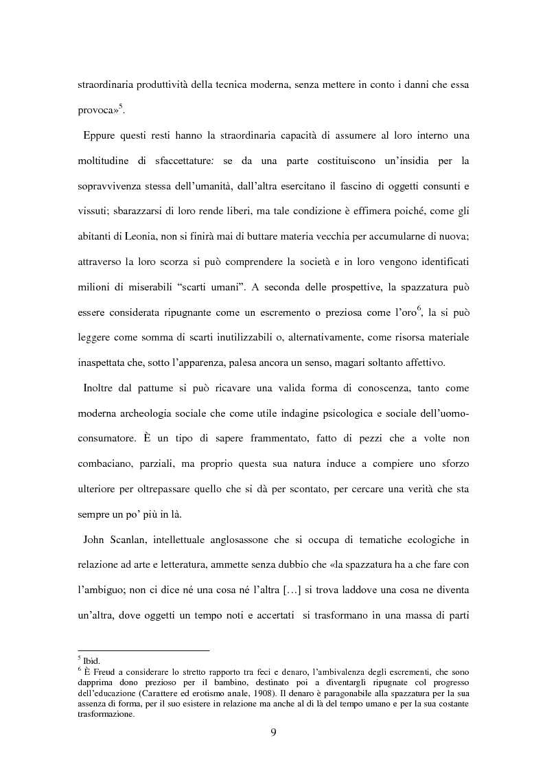 Anteprima della tesi: “Narrare i rifiuti. Le immagini della spazzatura nei romanzi di Barbaro, Teobaldi e Riccarelli”, Pagina 4