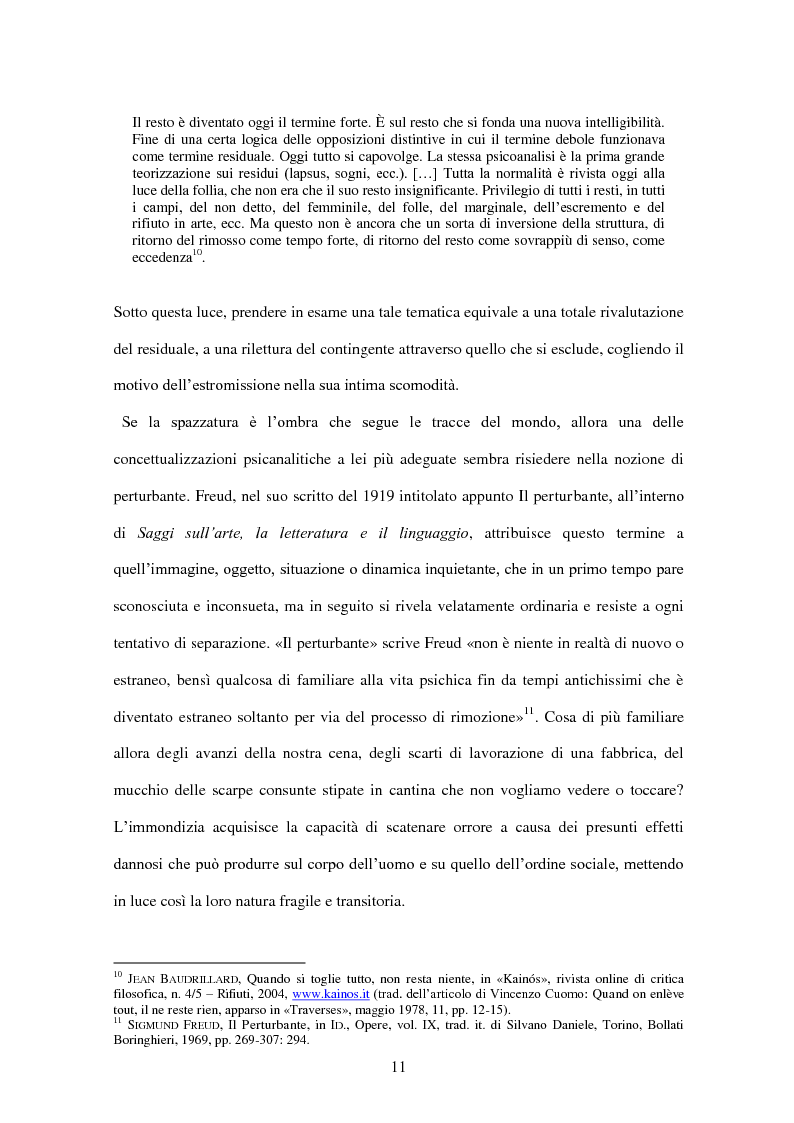 Anteprima della tesi: “Narrare i rifiuti. Le immagini della spazzatura nei romanzi di Barbaro, Teobaldi e Riccarelli”, Pagina 6