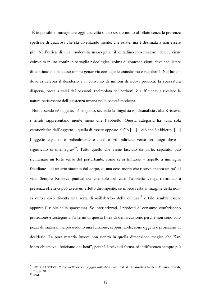 Anteprima della tesi: “Narrare i rifiuti. Le immagini della spazzatura nei romanzi di Barbaro, Teobaldi e Riccarelli”, Pagina 7