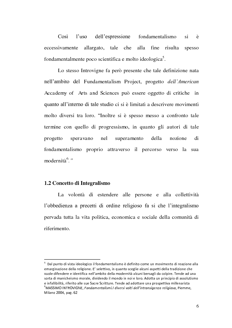Anteprima della tesi: Il Fondamentalismo, Pagina 7