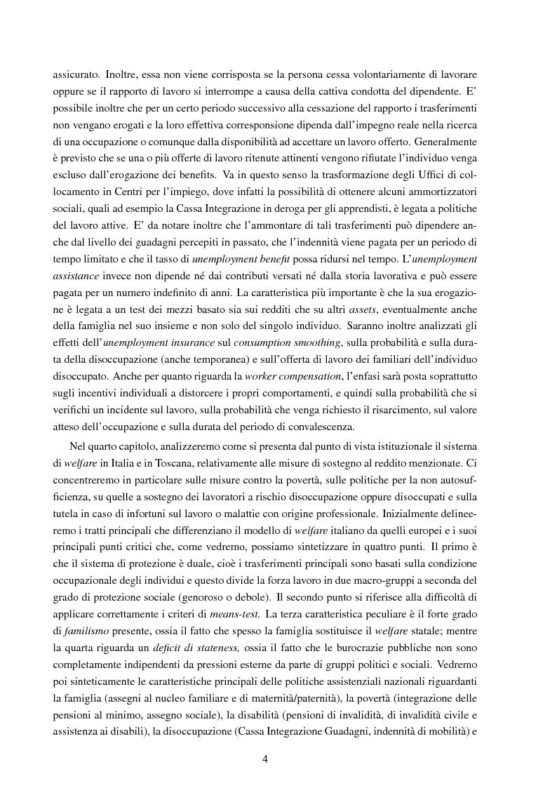 Anteprima della tesi: Misure di sostegno al reddito: analisi teoriche e un'applicazione al caso della Toscana, Pagina 5