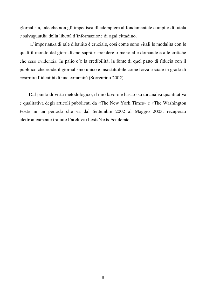 Anteprima della tesi: Obiettività ed indipendenza nei media americani: l'operazione Iraqi Freedom e le armi di distruzione di massa, Pagina 6