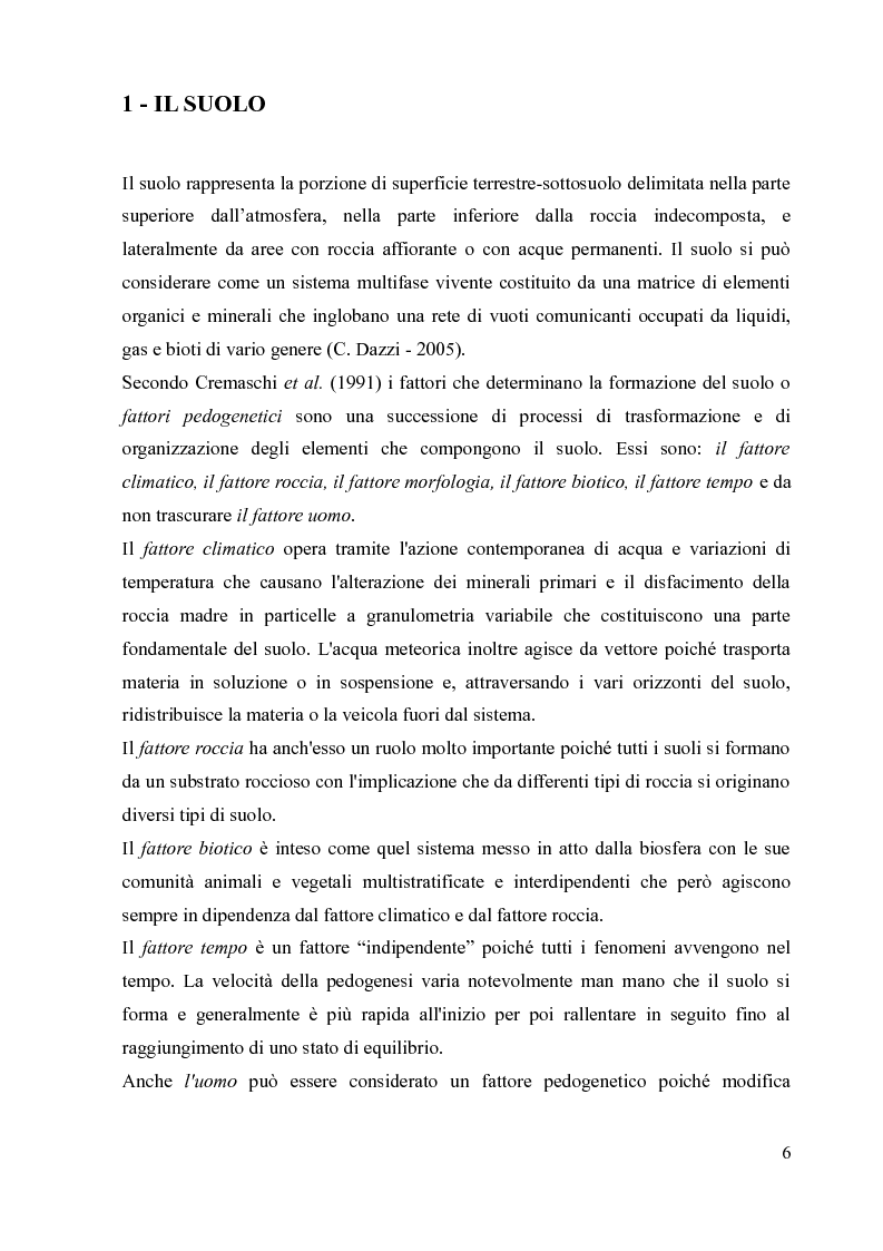 Anteprima della tesi: Realizzazione della Carta dei Pedopaesaggi di un'area campione all'interno del comune di Sorano (GR), bacino del Fiora, Pagina 4