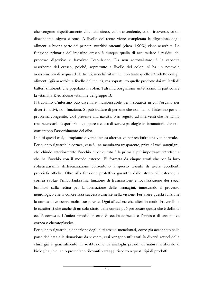 Estratto dalla tesi: Donazione e trapianto d'organi e tessuti: competenze infermieristiche nella morte cerebrale