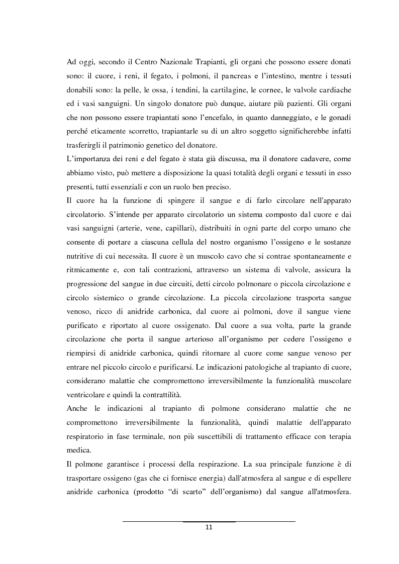 Anteprima della tesi: Donazione e trapianto d'organi e tessuti: competenze infermieristiche nella morte cerebrale, Pagina 10