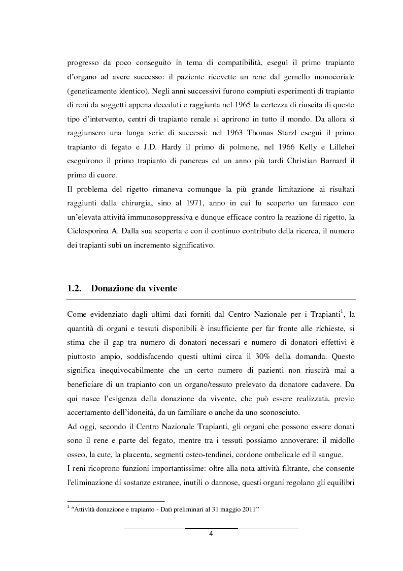 Anteprima della tesi: Donazione e trapianto d'organi e tessuti: competenze infermieristiche nella morte cerebrale, Pagina 3