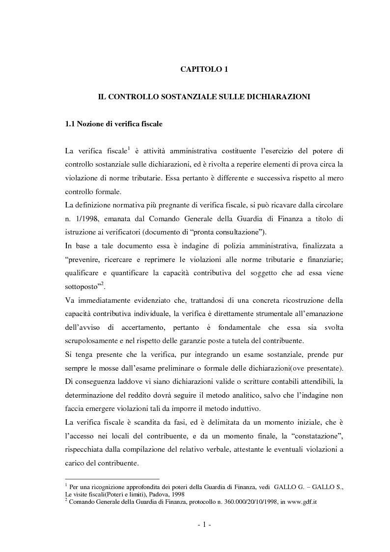 Anteprima della tesi: La disciplina degli accessi e delle verifiche fiscali e la tutela del contribuente, Pagina 3