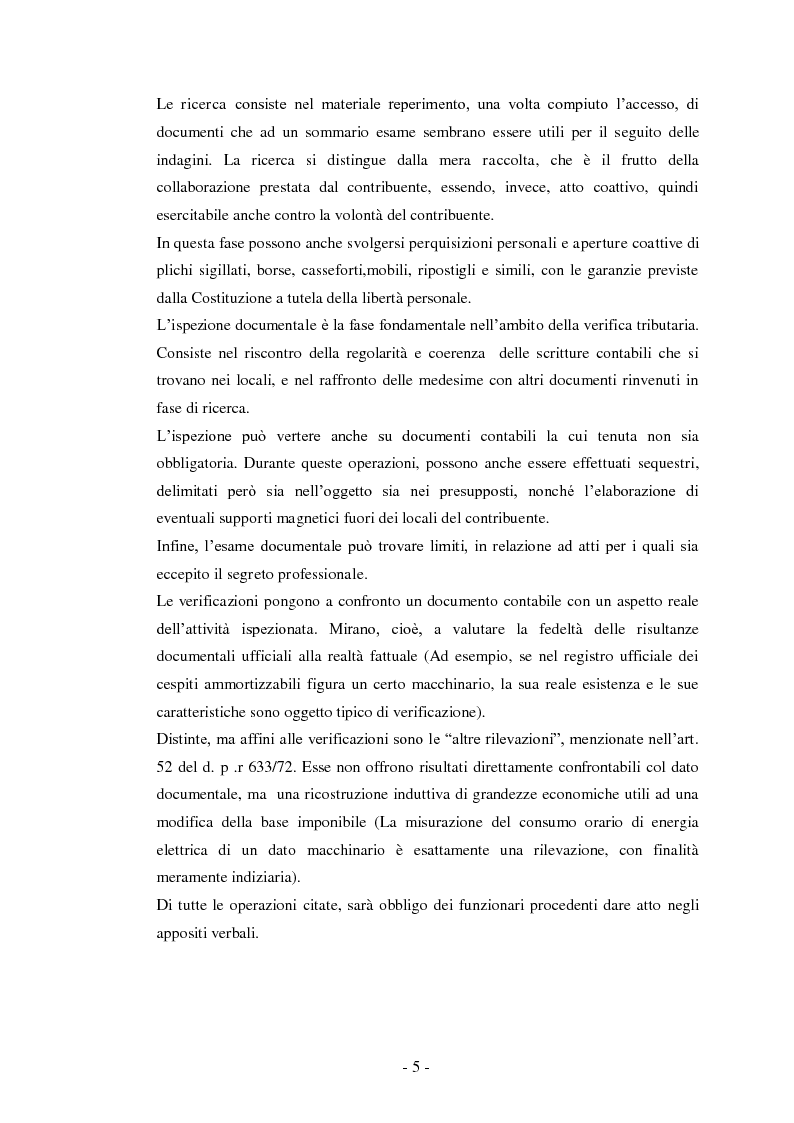 Anteprima della tesi: La disciplina degli accessi e delle verifiche fiscali e la tutela del contribuente, Pagina 7