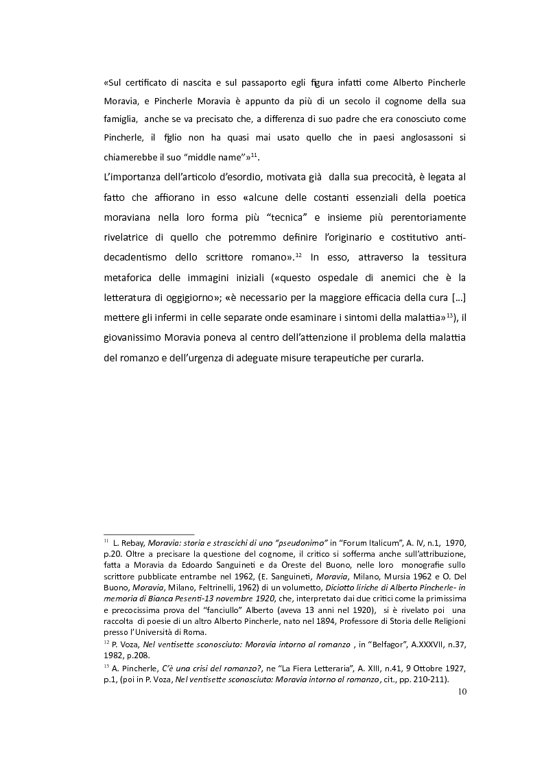 Anteprima della tesi: Moravia saggista in articoli noti o sconosciuti: 1927-1945, Pagina 7