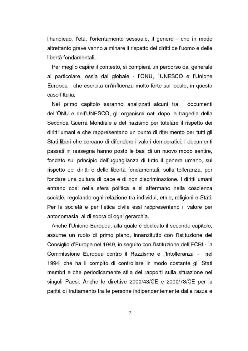 Anteprima della tesi: L’educazione antirazzista in Italia - Norme europee e politiche italiane, Pagina 4