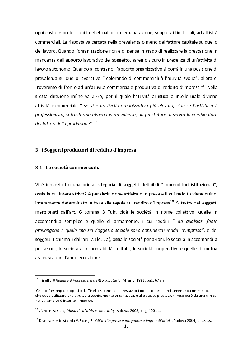 Anteprima della tesi: Componenti negative del reddito d'impresa. Principi generali in ordine alla loro deducibilità., Pagina 10