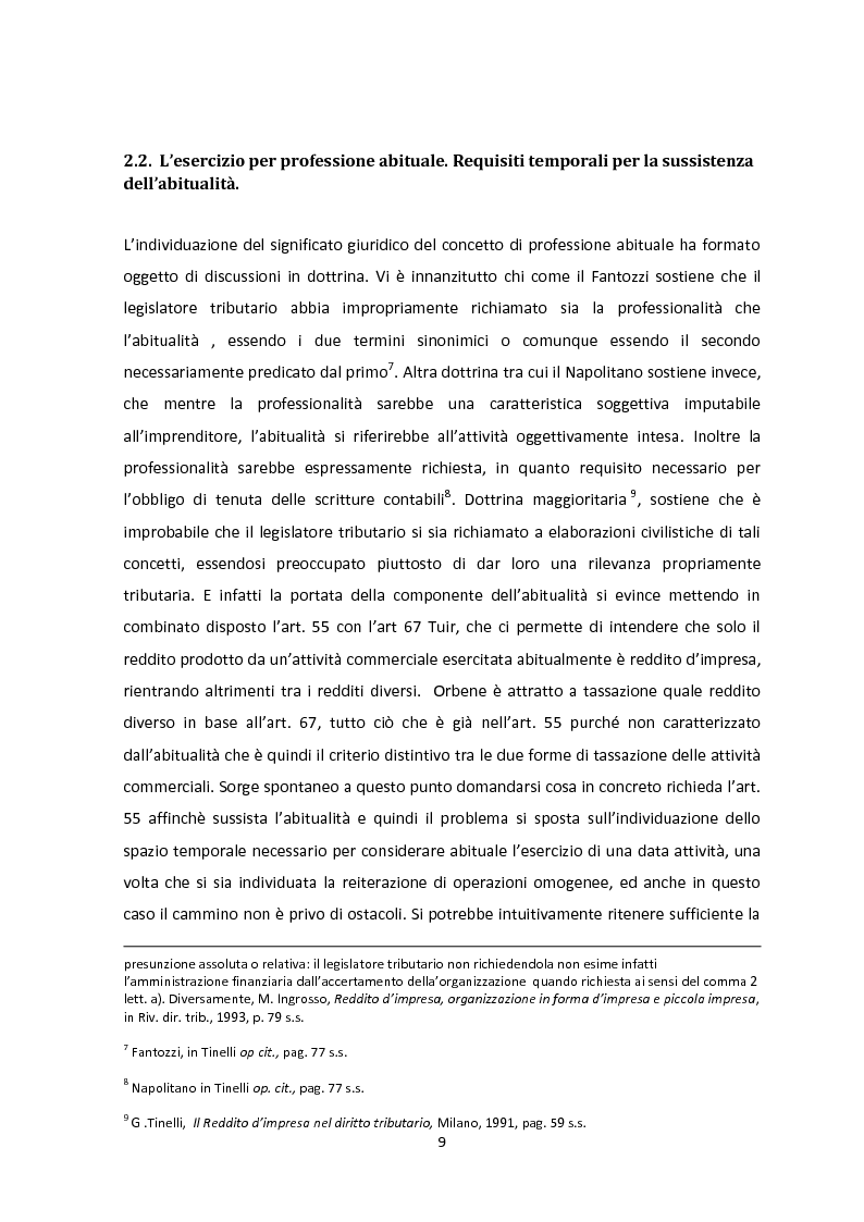Anteprima della tesi: Componenti negative del reddito d'impresa. Principi generali in ordine alla loro deducibilità., Pagina 6