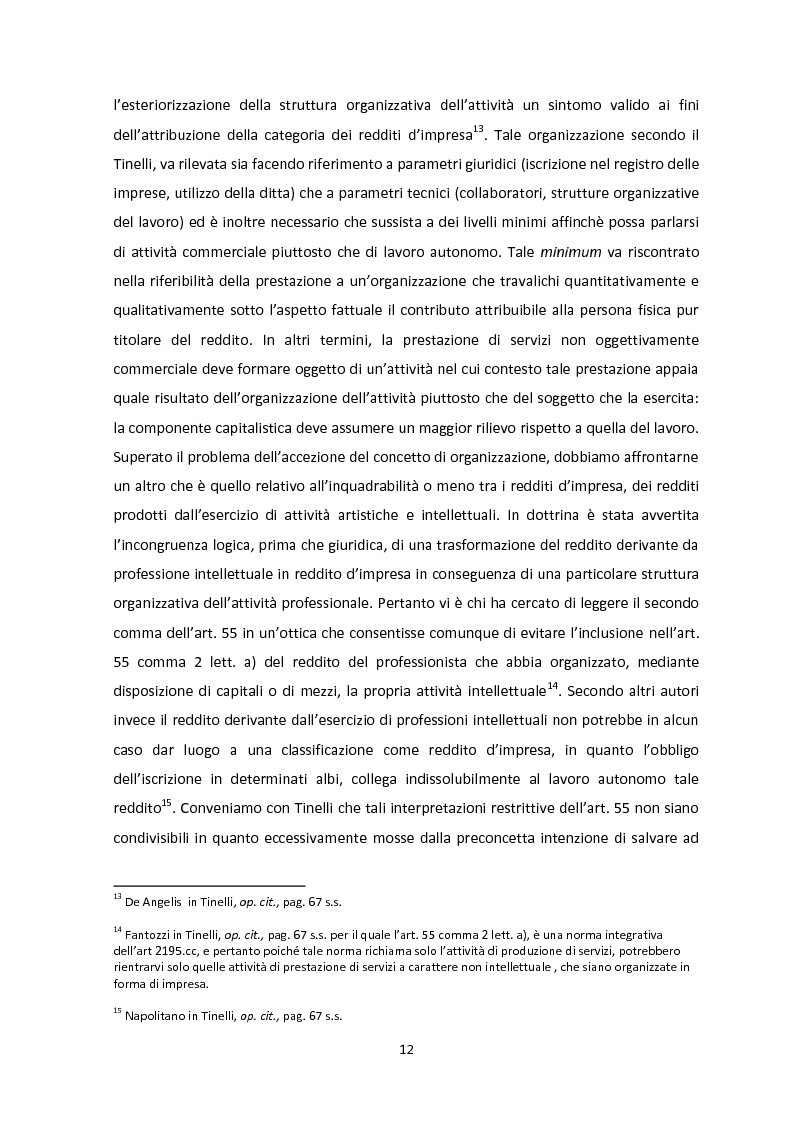 Anteprima della tesi: Componenti negative del reddito d'impresa. Principi generali in ordine alla loro deducibilità., Pagina 9