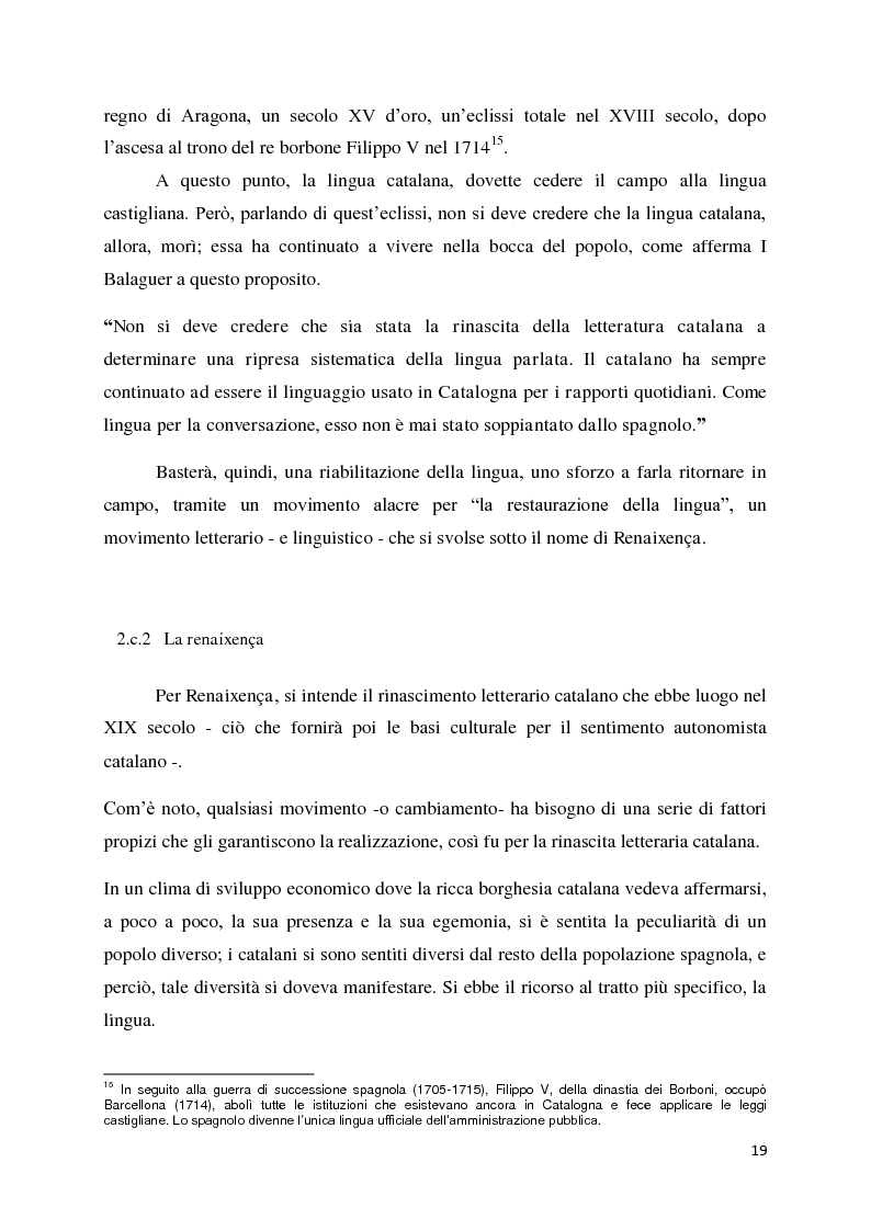 Estratto dalla tesi: Il catalano: lingua e identità - Il contributo della lingua nel fare una nazione