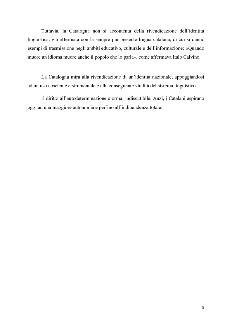 Anteprima della tesi: Il catalano: lingua e identità - Il contributo della lingua nel fare una nazione, Pagina 4