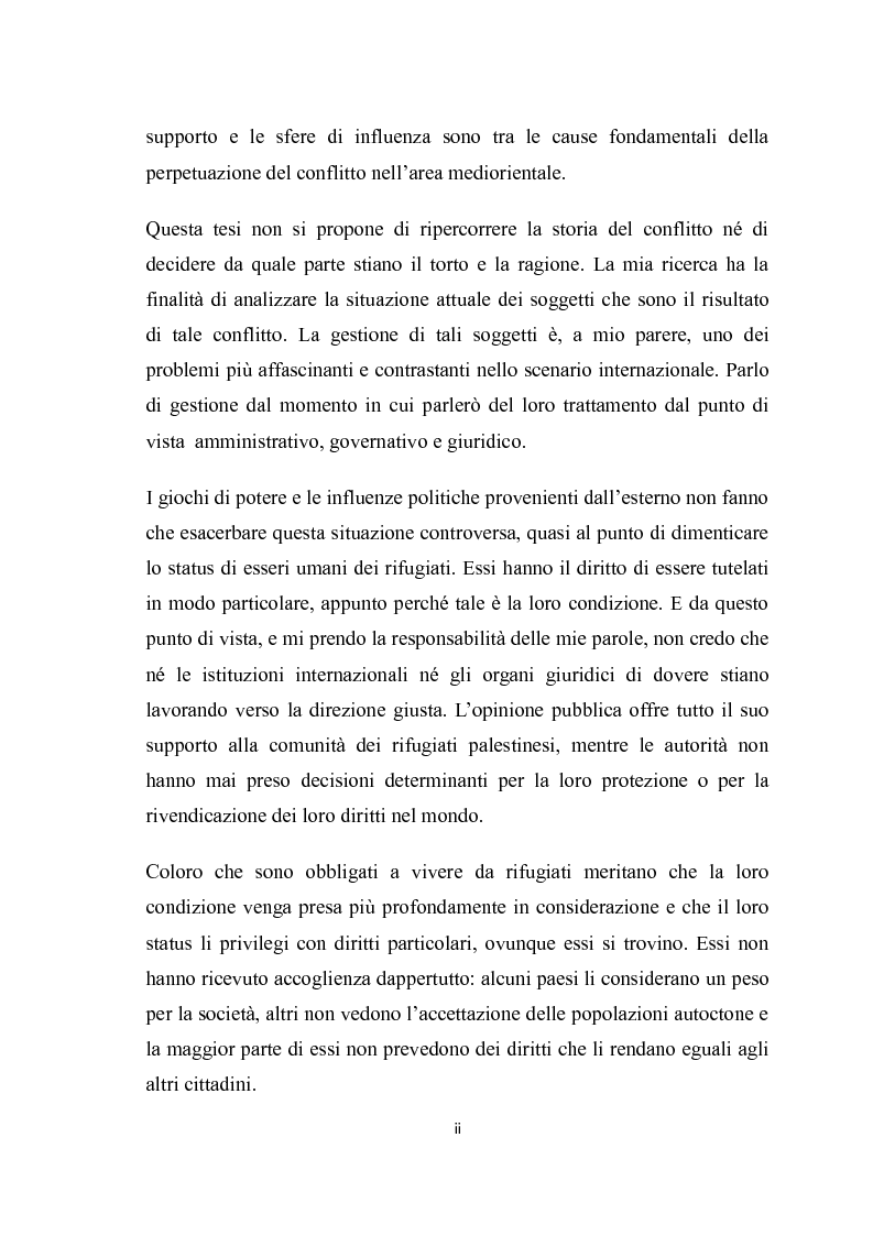 Anteprima della tesi: La gestione dei rifugiati palestinesi in Giordania, Pagina 3