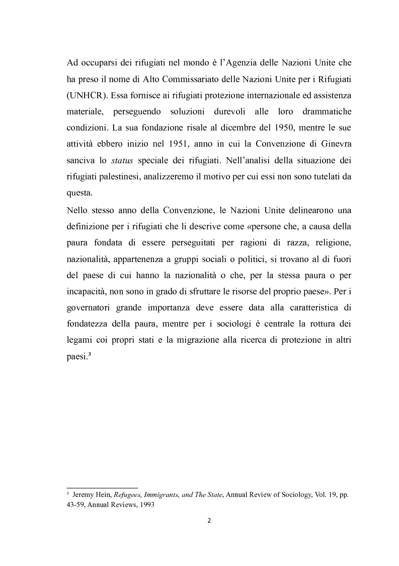 Anteprima della tesi: La gestione dei rifugiati palestinesi in Giordania, Pagina 8