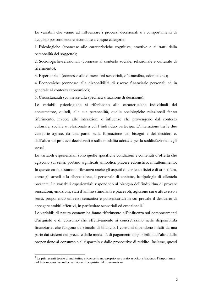 Anteprima della tesi: Il marketing emozionale: l'importanza del fattore emotivo nella decisione del consumatore., Pagina 6