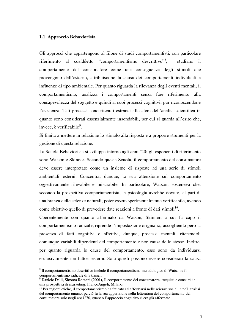 Anteprima della tesi: Il marketing emozionale: l'importanza del fattore emotivo nella decisione del consumatore., Pagina 8