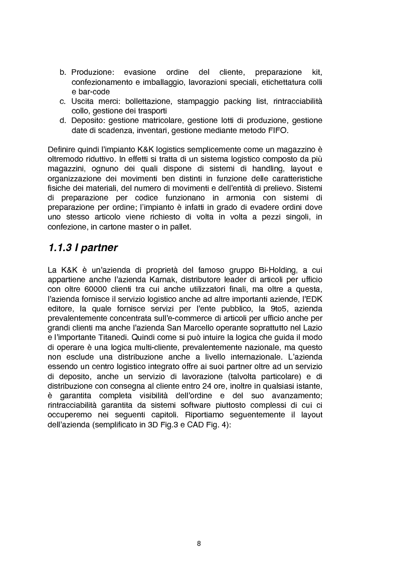 Anteprima della tesi: Studio e analisi dei sistemi di picking: il caso K&K logistics - PARTE A, Pagina 7