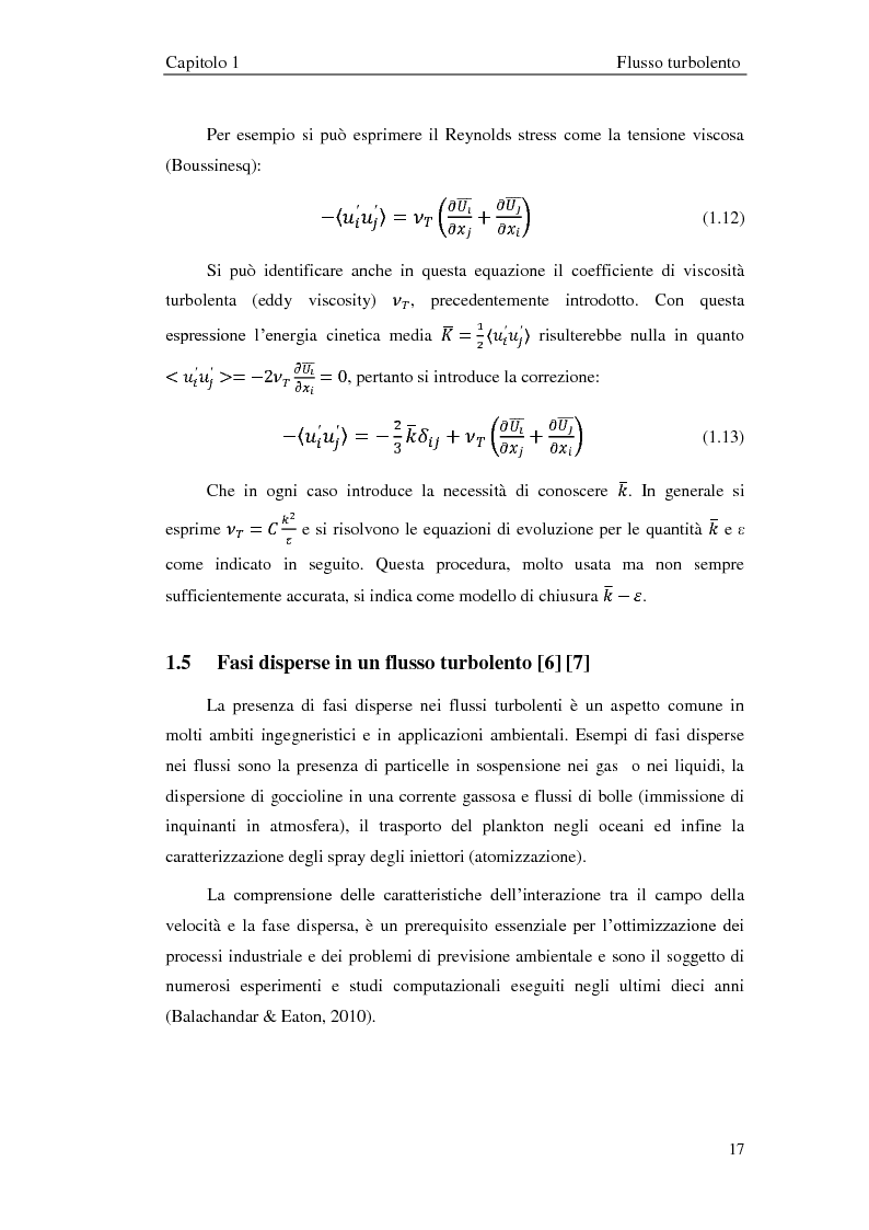 Estratto dalla tesi: Studio sperimentale di un flusso bifase e caratterizzazione della dispersione di particelle solide