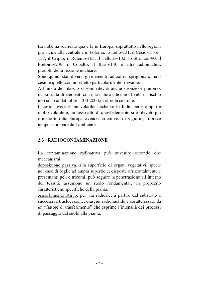 Anteprima della tesi: Ruolo dei polifenoli nell'assorbimento del Cesio-137 nelle piante, Pagina 6