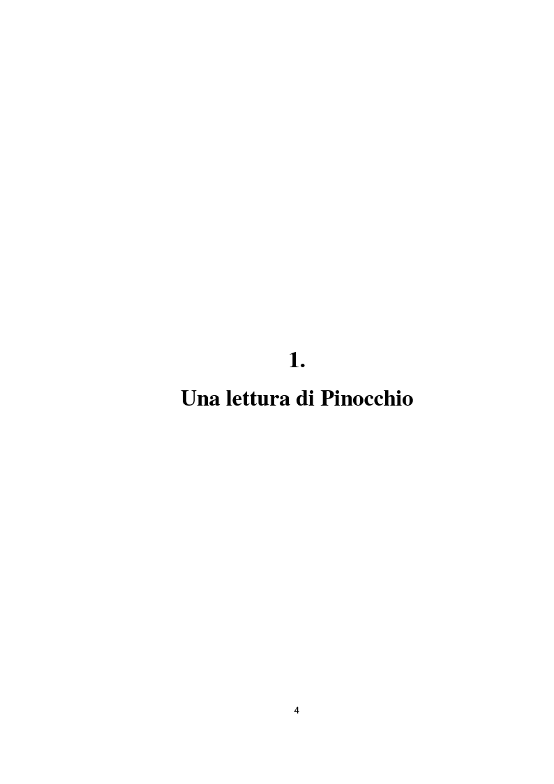 Anteprima della tesi: Le avventure di Pinocchio. Letture e suggestioni, Pagina 3