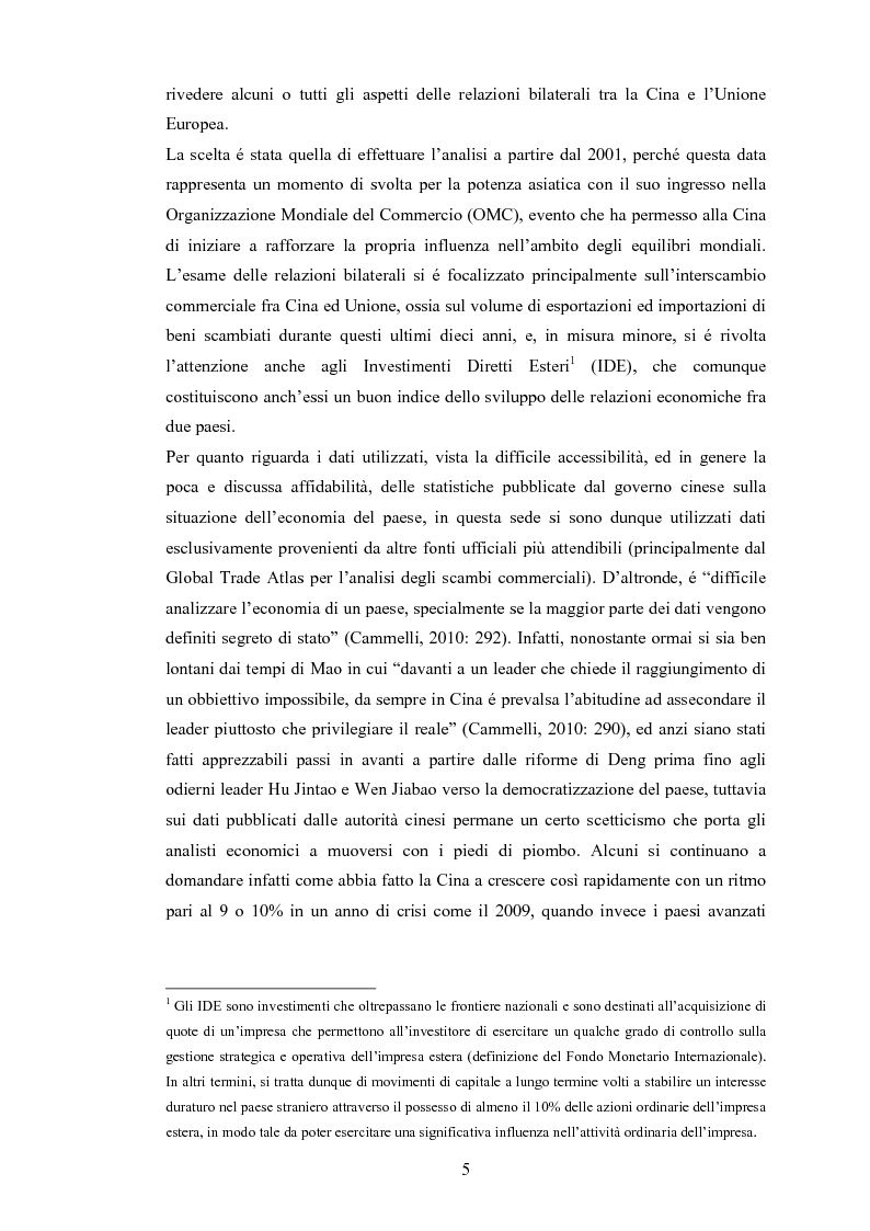 Anteprima della tesi: Cina ed Unione Europea: un'analisi delle relazioni economico-commerciali degli ultimi dieci anni, Pagina 3