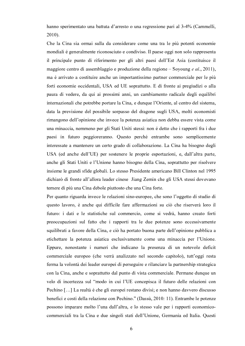 Anteprima della tesi: Cina ed Unione Europea: un'analisi delle relazioni economico-commerciali degli ultimi dieci anni, Pagina 4