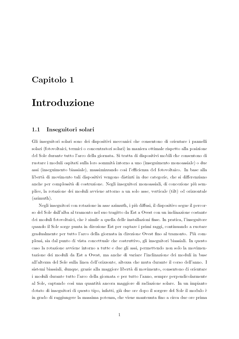 Anteprima della tesi: Analisi aeroelastica agli elementi finiti di un inseguitore solare biassiale e progetto di un sistema passivo di stabilizzazione dinamica, Pagina 3