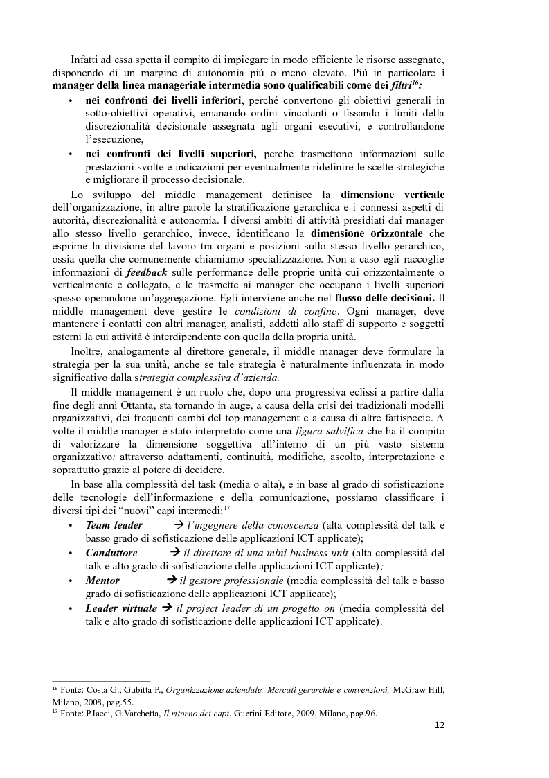 Estratto dalla tesi: Il middle management e l’innovazione - Il caso Finmeccanica