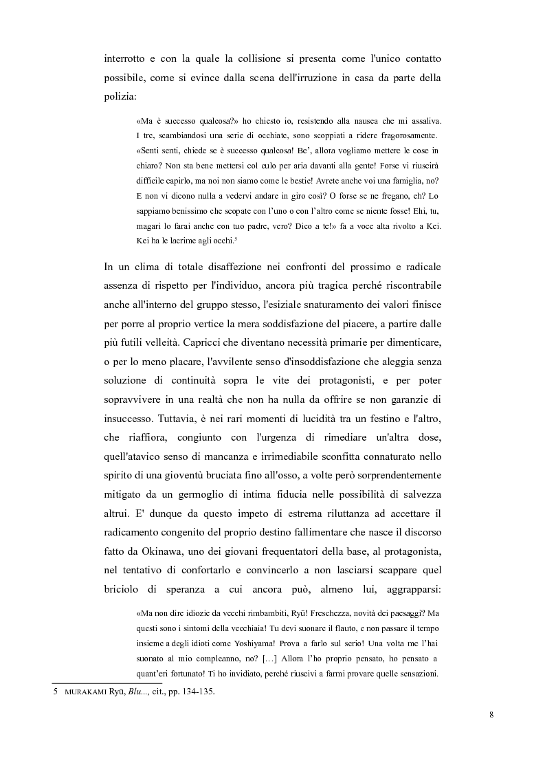 Estratto dalla tesi: Decadi di decadenza: l'opera di Murakami Ryū