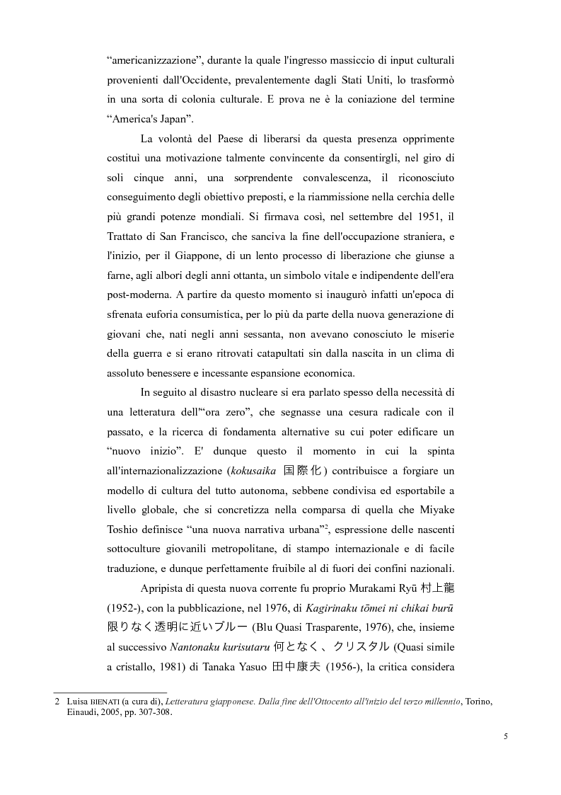 Anteprima della tesi: Decadi di decadenza: l'opera di Murakami Ryū, Pagina 5