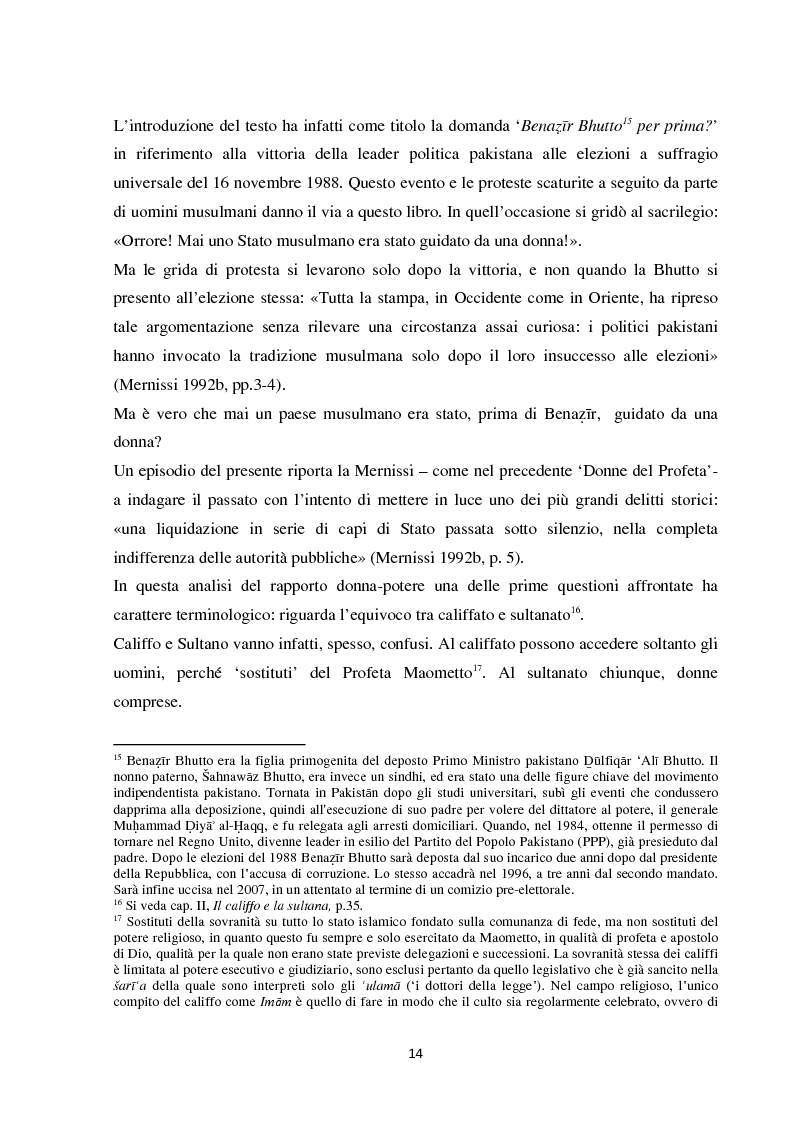 Estratto dalla tesi: Movimenti non conflittuali per un cambiamento: l'impegno di intellettuali musulmane.