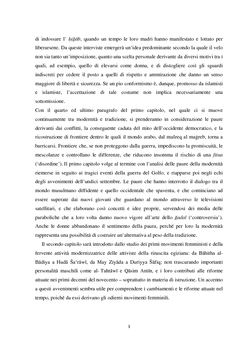 Anteprima della tesi: Movimenti non conflittuali per un cambiamento: l'impegno di intellettuali musulmane., Pagina 4