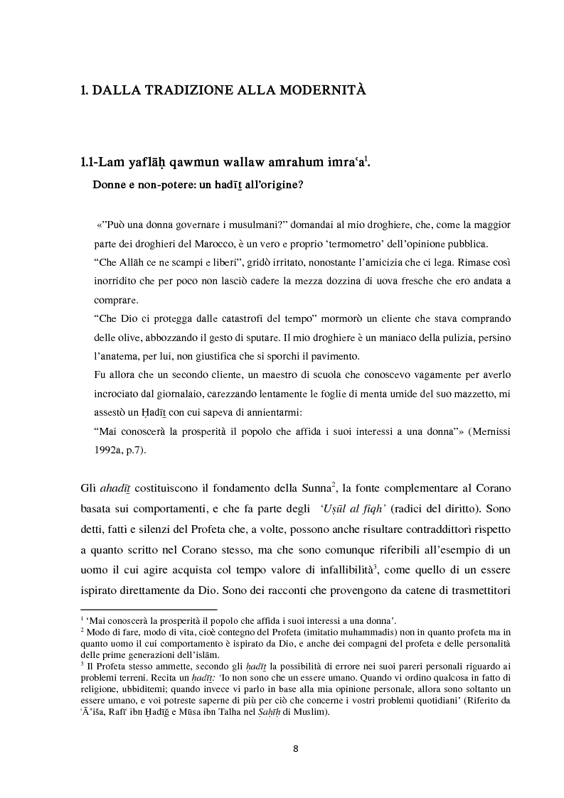 Anteprima della tesi: Movimenti non conflittuali per un cambiamento: l'impegno di intellettuali musulmane., Pagina 9