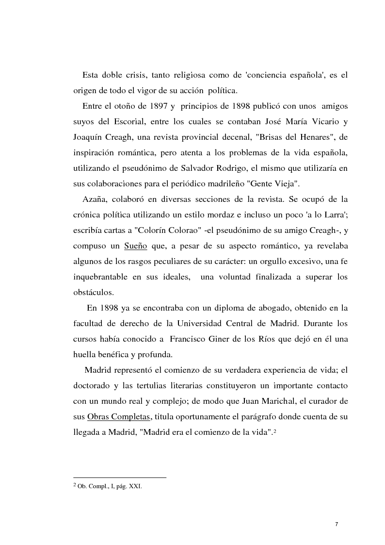 Anteprima della tesi: La razon olvidada - Los discursos políticos de Manuel Azaña, Pagina 8